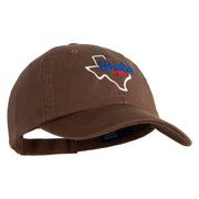 Houston Texas Embroidered Low Profile Pet Spun Washed Cap - Brown OSFM