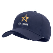 Licensed Star US Army Embroidered Solid Cotton Twill Low Profile Strap Cap - Navy OSFM