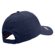 Licensed Star US Army Embroidered Solid Cotton Twill Low Profile Strap Cap - Navy OSFM