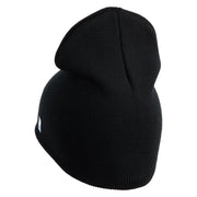 US Air Force Blue Letter Symbol Embroidered 8" Short Beanie - Black OSFM