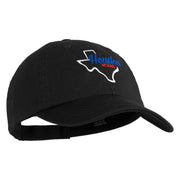 Houston Texas Embroidered Low Profile Pet Spun Washed Cap - Black OSFM