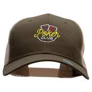 Poker Club Embroidered High Profile Mesh Cap