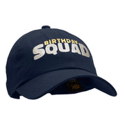 Sparkly Birthday Squad Embroidered Unstructured Cotton Twill Washed Cap