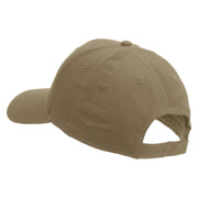 Licensed Star US Army Embroidered Solid Cotton Twill Low Profile Strap Cap - Khaki OSFM