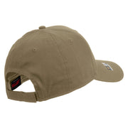 Licensed Star US Army Embroidered Solid Cotton Twill Low Profile Strap Cap - Khaki OSFM