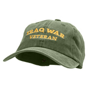 Iraq War Veteran Embroidered Washed Cotton Brass Buckle Cap