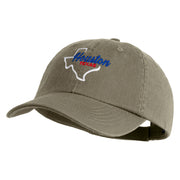 Houston Texas Embroidered Low Profile Pet Spun Washed Cap - Olive OSFM