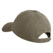 Houston Texas Embroidered Low Profile Pet Spun Washed Cap - Olive OSFM