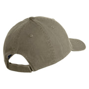 Houston Texas Embroidered Low Profile Pet Spun Washed Cap - Olive OSFM