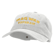 Iraq War Veteran Embroidered Washed Cotton Brass Buckle Cap