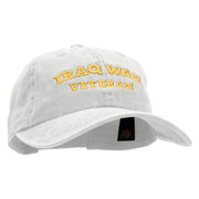 Iraq War Veteran Embroidered Washed Cotton Brass Buckle Cap