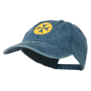 Circle Cross Design Embroidered Cap