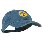 Circle Cross Design Embroidered Cap