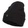 Mini Rose Embroidered Long Beanie