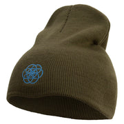 Aqua Planet Logo Embroidered 8 inch Acrylic Short Beanie - Olive OSFM