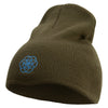 Aqua Planet Logo Embroidered 8 inch Acrylic Short Beanie - Olive OSFM