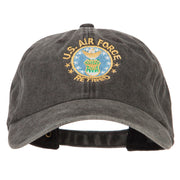 US Air Force Retired Circle Embroidered Washed Cotton Twill Cap