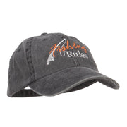 Fishing Rules Embroidered Washed Cap