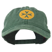 Circle Cross Design Embroidered Cap