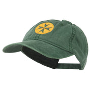 Circle Cross Design Embroidered Cap