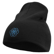 Aqua Planet Logo Embroidered 8 inch Acrylic Short Beanie - Black OSFM