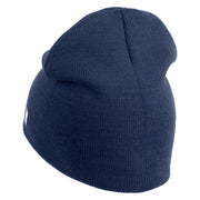 US Air Force Wing with Veteran Symbol Embroidered 8" Short Beanie - Navy OSFM