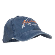 Fishing Rules Embroidered Washed Cap