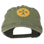 Circle Cross Design Embroidered Cap