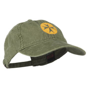 Circle Cross Design Embroidered Cap