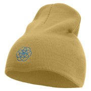 Aqua Planet Logo Embroidered 8 inch Acrylic Short Beanie - Khaki OSFM