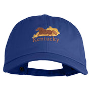 Kentucky State Derby Embroidered Unstructured Cotton Twill Washed Cap - Royal OSFM