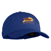 Kentucky State Derby Embroidered Unstructured Cotton Twill Washed Cap - Royal OSFM