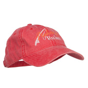 Fishing Rules Embroidered Washed Cap