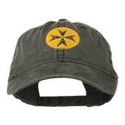 Circle Cross Design Embroidered Cap