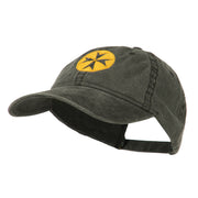 Circle Cross Design Embroidered Cap