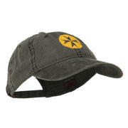 Circle Cross Design Embroidered Cap