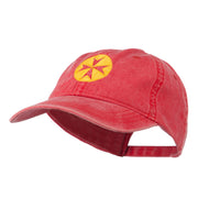 Circle Cross Design Embroidered Cap