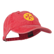 Circle Cross Design Embroidered Cap