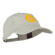 Circle Cross Design Embroidered Cap