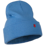 Mini Rose Embroidered Long Beanie