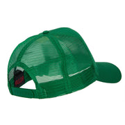 Irish Letter Design Heat Transfer Solid Cotton Twill Mesh Pro Style Cap