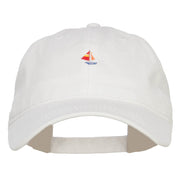 Mini Sailboat Embroidered Washed Cap