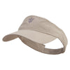 Silver Trident Embroidered Cotton Twill Washed Soft Visors - Khaki OSFM