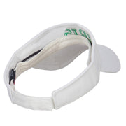 Irish Embroidered Cotton Knit Visor