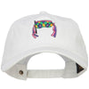 Mardi Gras Half Face Mask Embroidered Washed Cap