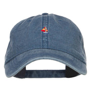 Mini Sailboat Embroidered Washed Cap