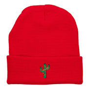 Christmas Cactus Embroidered Long Beanie