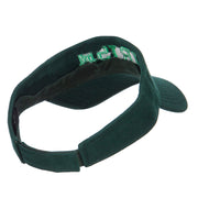 Irish Embroidered Cotton Knit Visor