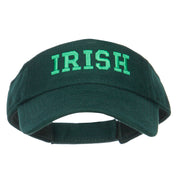 Irish Embroidered Cotton Knit Visor