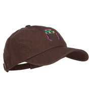 Mardi Gras Half Face Mask Embroidered Washed Cap